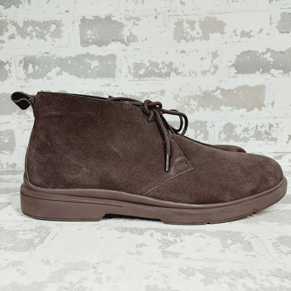 New Easy Spirit Men's Bento Brown Suede Lace Up Ankle Boot H488 - Picture 4 of 11